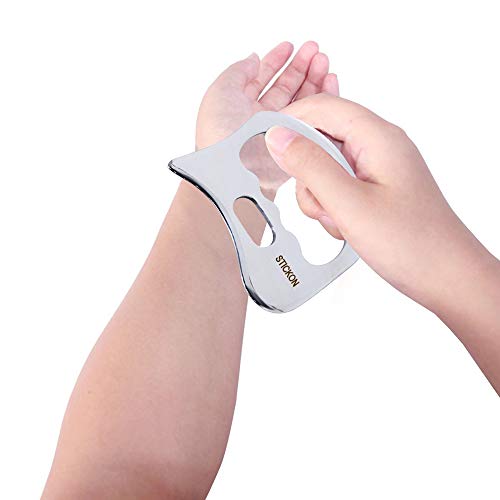 STICKON Stainless Steel Gua Sha Scraping Massage Tool Set IASTM Tools Great Soft Tissue Mobilization Tool (O Shape) - style: 6 Piece Set
