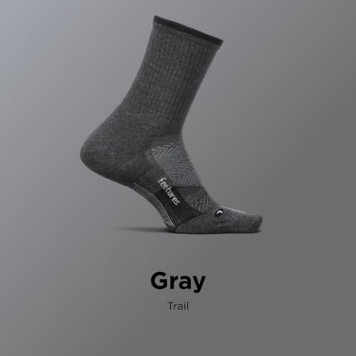 Feetures Elite Light Cushion Mini Crew Sock - color: Gray (1 Pair), size: Small