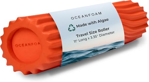 Oceanfoam Ripple Roller - Small Foam Roller for Physical Therapy (Orange) - color: Orange