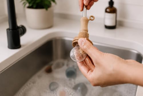 Haakaa Food-Grade Silicone Double-Ended Cleaning Brush (Brush-Champagne) - color: Brush-champagne