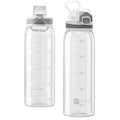 30oz Tritan Water Bottle with Time Marker, 1-Pack, Clear - color: Clear