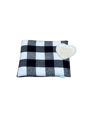 HOME COMFORT Black Plaid Regular Therapeutic Microwavable Heating & Cooling Pad – Natural Rice Pack (10x7 inches) - color: Black