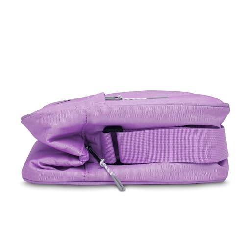 PackIt Freezable Zuma Can Cooler, Built with EcoFreeze Technology, Collapsible, Reusable, Zip Closure with Adjustable Shoulder Strap, Fits 15, 12 Oz Cans - color: Lavender