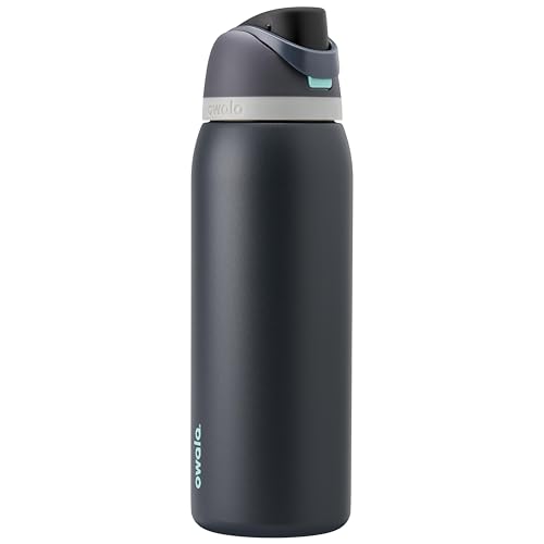 Owala FreeSip Stainless Steel Water Bottle 40 oz Foggy Tide - color: Foggy Tide, size: 40 Ounces