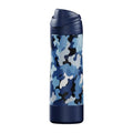 FJbottle Insulated Stainless Steel Sports Water Bottle with Handle - color: Navy Camouflage, size: 24 Ounces