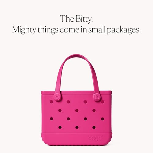 BOGG BAG Bitty Small Tote – 11” x 8.5” x 4.5” – Essential Bags for Beach, Pool, Boat, Sports, Tailgating, Cruise, Travel - color: Haute Pink