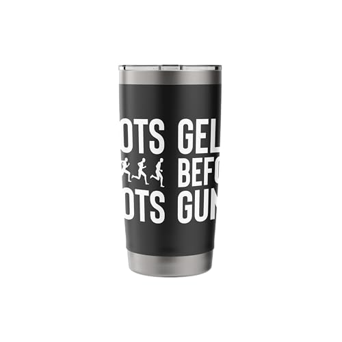 Gel Shots Before Gunshots Half Marathon 13.1 Runner Stainless Steel Insulated Tumbler
