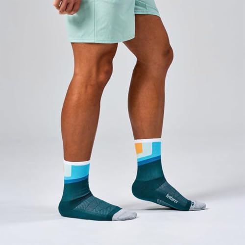 Feetures Elite Light Cushion Mini Crew Sock - color: Breezy Court (1 Pair), size: Large