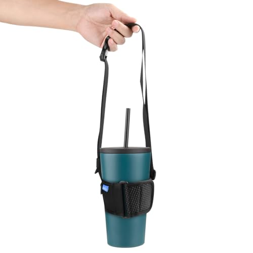 Xxerciz Tumbler Carrier Holder Water Bottle Holder with Adjustable Shoulder Strap Portable Water Bottle Sling for Walking - color: Shoulder Strap