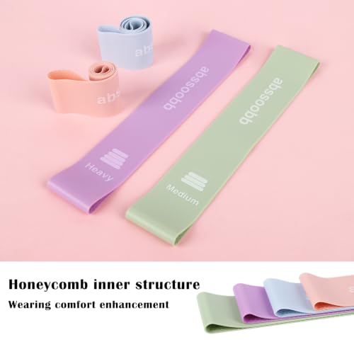 Silicone Resistance Bands, Wide Non-Slip Exercise Loop Bands - color: Green, Pink