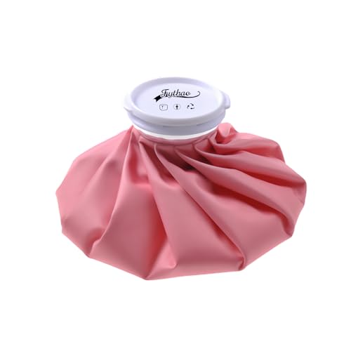 Ice Pack for Injuries Reusable, Small Ice Bag Reusable 6" Hot Water Bag for Hot & Cold Therapy, No-Leak Elastic Ice Bag for Pain Relief, Menstruation Pain Injuries Muscle Strains, Pink - size: 6", style: Pink