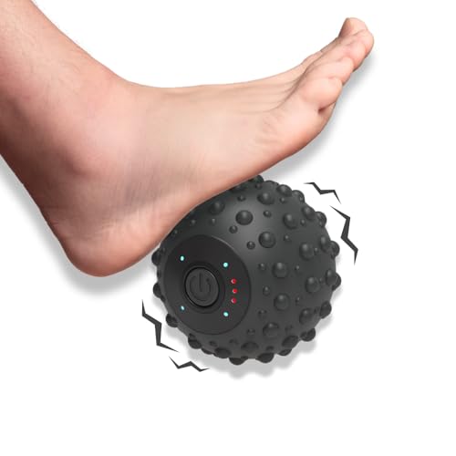 ZeenKind Vibrating Massage Ball Foot Roller Plantar Fasciitis Pain Relief - color: Sphere Massage Ball With Vibration
