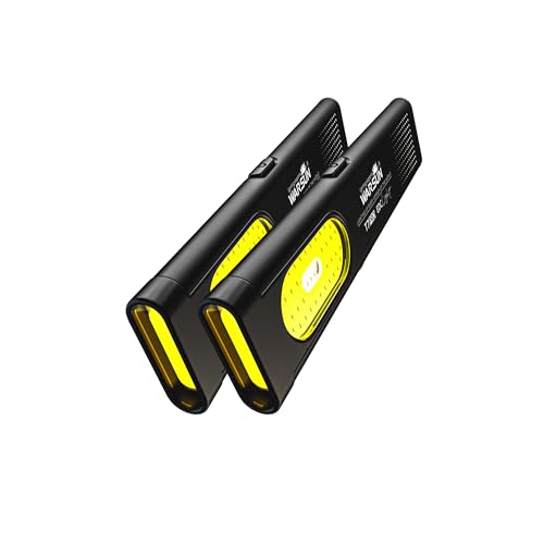 WARSUN T7 PRO 2 Pack Slim Rechargeable EDC Pocket Flashlight - color: Black-2Pcs