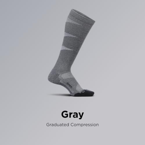 Feetures Compression Knee High Socks - Graduated Compression Socks for Women & Men - (1 Pair) - color: Gray, size: X-Large