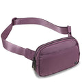Pander Nylon Fanny Pack Belt Bag for Women with 5 Zipper Pockets - color: Purple Lavender