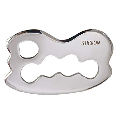 STICKON Stainless Steel Gua Sha Scraping Massage Tool IASTM Tools Great Soft Tissue Mobilization Tool (STICKON-01)