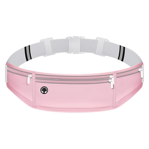 Running Belt Water Bottle Holder Phone Waist Pack Hydration Bag - color: Pink