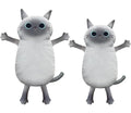 2PCS Large Microwave Heating Pads for Cramps Pain Relief, Moist Microwavable Period Menstrual Heat Packs, Cordless Warm Compress Gift for Mothers Day, Birthday, Thanksgiving, Christmas, 21*12" + 17*9" - size: 1 Large Siamese Cat+1 Medium Siamese Cat
