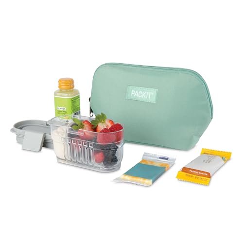 PackIt Freezable Snack Bag, Sage - color: Sage