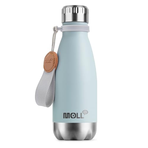 9 oz Stainless Steel Insulated Metal Water Bottle,Baby Blue - color: Baby Blue, size: 9 Ounces
