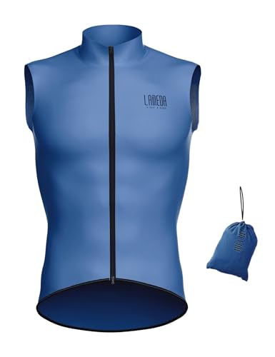 LAMEDA Cycling Jacket for Men Women, Windproof Lightweight Packable Cycling Windbreaker Bicycle Clothing Jacket - color: Haze Blue-plus, size: Small