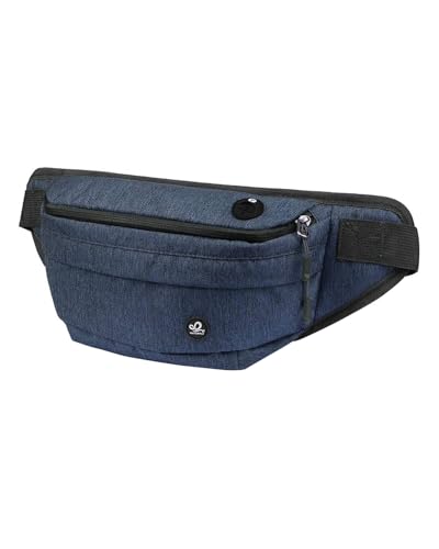 WATERFLY Fanny Pack Waist Bag: Large Crossbody Fannie Bum Belt Bag Hip Phanny Pack for Men Women Outdoor Sport Hiking Traveling Walking - color: Sapphire Blue