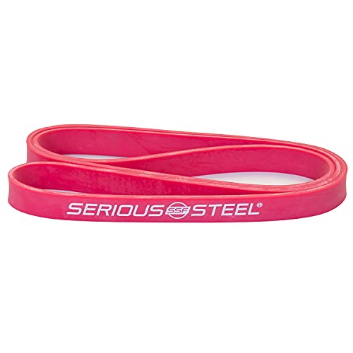 Serious Steel Fitness 32" Resistance Training Bands (Portable Exercise Band System Training Bands- Great for Individuals Under 5'10") - color: #2 Red (10-50 lbs.)