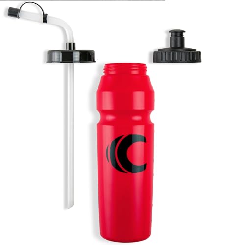 Cannon Sports 1 Liter Sports Water Bottle, 2 Lids, BPA-Free (Red) - color: Red