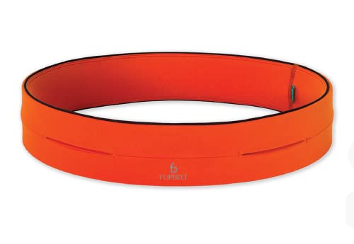 FlipBelt Classic Running Belt, Phone Holder for Running, Money Belt Pouch - color: Neon Punch, size: Small