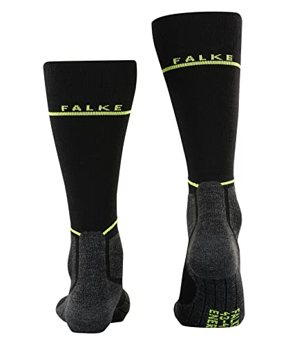 FALKE Men's Impulse Running Socks, Knee High, Stabilizing, 1 Pair - color: Black (Black-lightning 3171), size: 6.5-9