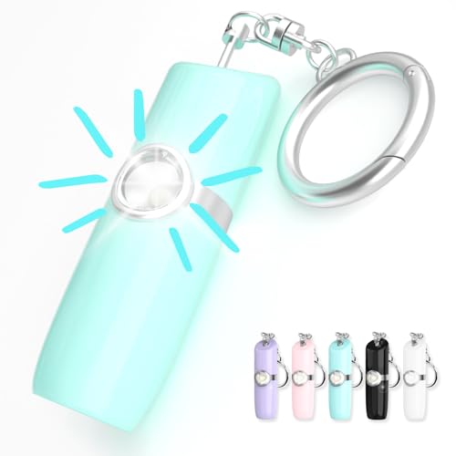 Securityman Personal Alarms for Women | Safety Alarm Keychain (Loud 130dB Siren and SOS Strobe Light) Everyday Self Defense Security Alarm Protection Device (Teal) - color: Teal