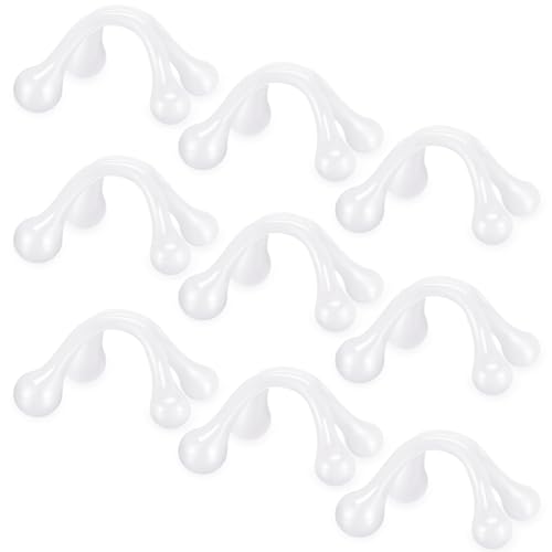 Liliful 9Pcs Palm Massage Tool Handheld 4 Point Deep Tissue Massager, White - color: White