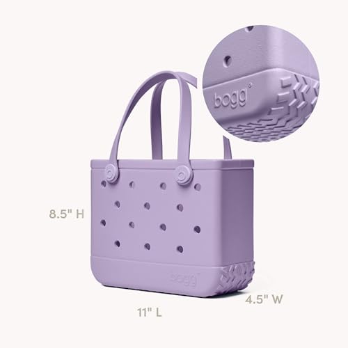 BOGG BAG Bitty Small Tote – 11” x 8.5” x 4.5” – Essential Bags for Beach, Pool, Boat, Sports, Tailgating, Cruise, Travel - color: I Lilac You a Lot