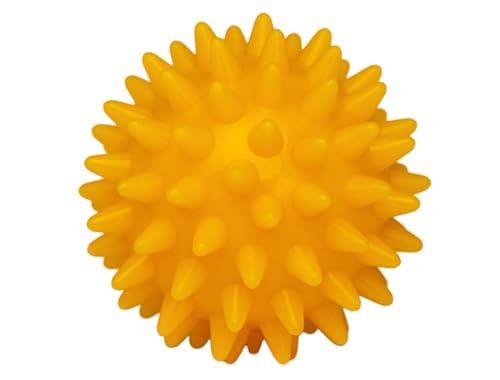 SOLE Premium Foot Care Products Saj Ball - Stocking Stuffer, Spiky Hand & Foot Mini Massager for Focus, Travel, Instant Relaxation - Gift Box, Yellow - color: Yellow
