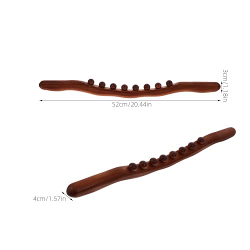 Toyvian Wooden Massage Stick, 8 Bead Gua Sha Tool for Muscle Relief
