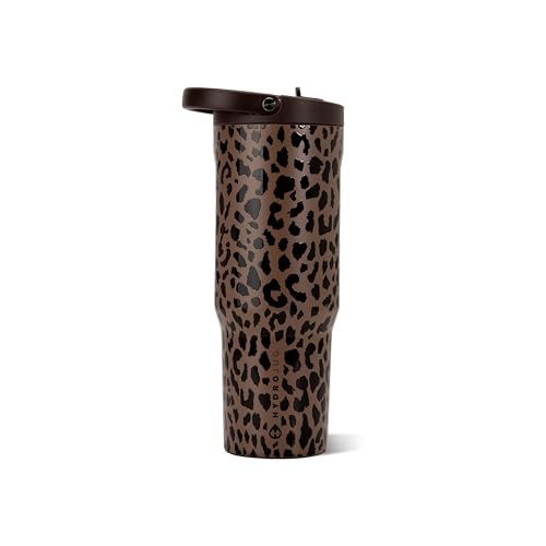 HydroJug Sport 32 oz Insulated Stainless Steel Water Bottle, Brown Leopard - color: Brown Leopard, size: 32 Ounces