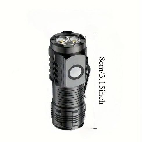 Mini LED Flashlight, ABS Material Hat Clip Torch with Back Clip Design, Portable Clip-On Light for Fishing Night Running Household Use