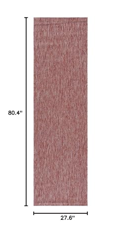 SAFAVIEH Courtyard Outdoor Runner Rug 2'3"x6'7", Modern Red CY8520-36522 - color: Red, size: 2'3" x 6'7" (Runner)
