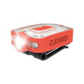 Claymore Capon 40B Red Clip-On Cap Light – USB-C Rechargeable 230LM LED Headlamp | 3 Light Modes 180° Adjustable Beam IP54 Water Resistant Up to 12 Hrs Runtime for Camping, Running, Outdoor - color: 40B (Red)
