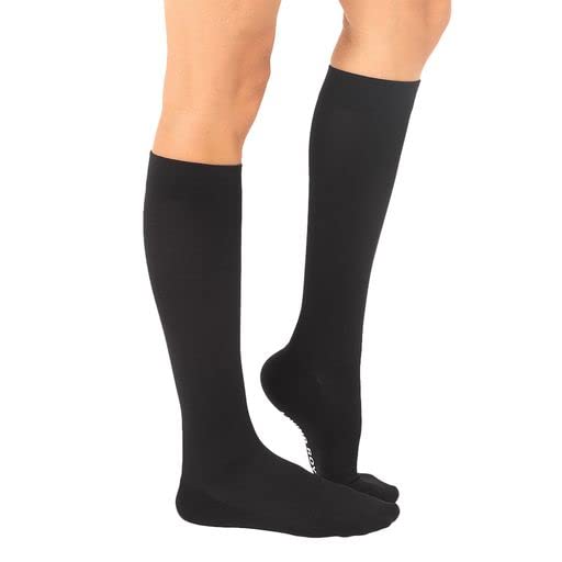Living Royal Compression Socks - Graduated Compression 15-20mmHg, Padded Cushion Bottom Fun Socks, Moisture-Wicking - color: Black