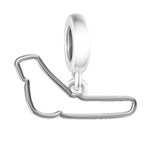 F1&Famous Race Racetrack Charm for Bracelet Necklaces, S925 Sterling Silver Charms, UK Brazil Spain Race Track Charms Jewelry Racing Souvenirs Gift - color: Race Racetrack Q3910