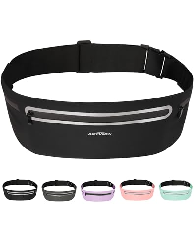 Running Belt for Women & Men-Ultra Light Slim Running Belts - color: Black