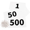 Azarxis Running Bib Competitor Numbers with Safety Pins, Tyvek Tearproof Waterproof 4"x7" / 6"x7.5" for Marathon Races Events - color: #01 [4"x7"] Numbers 001-500
