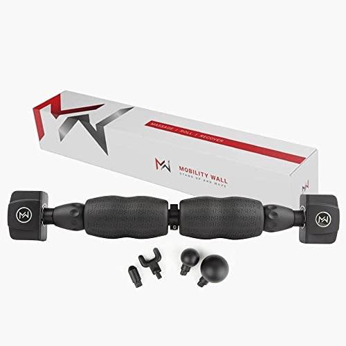 Mobility Wall- Stand Up Door Mounted Smooth Foam Roller for Soft Tissue Massage & Muscle Recovery for Exercise, Includes 4 Trigger Point Attachments - style: Deluxe