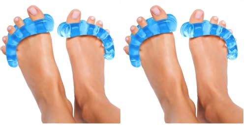 YogaToes® Classic for Women - Small Fits 7 and up Sapphire Blue: Toe Stretcher & Toe Separator. Fight Bunions, Hammer Toes, Foot Pain & More! (Pack of 2) - size: Small (Pack of 2)
