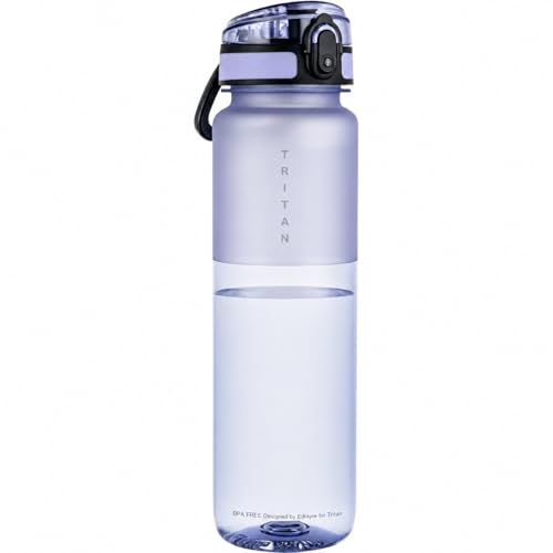 32oz Clear Tritan Water Bottle with Chug Lid - color: Lavender