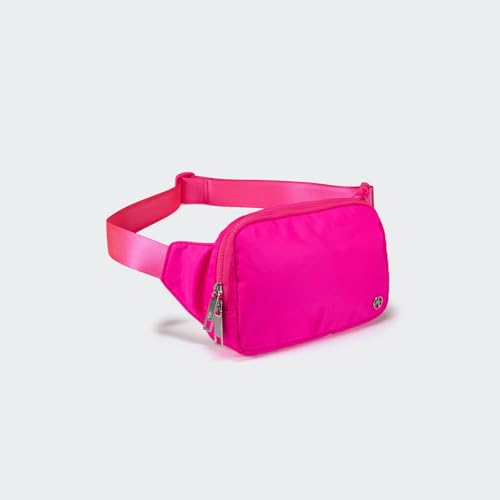 Pander Belt Bag Large 2L, Nylon Fanny Pack Purse for Women and Men with Adjustable Strap - color: Sonic Pink