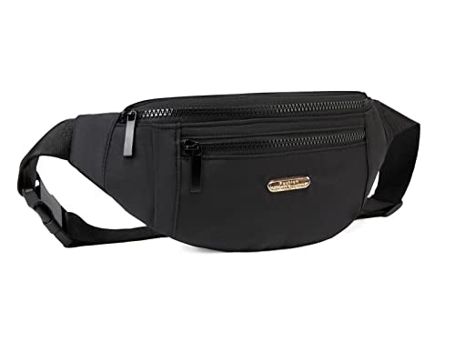 Fanny Packs for Men Women Crossbody Bag, Fashion Waterproof Waist Packs for Travel Walking Running Cycling Black - color: fashion black