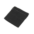 Wrist Wallet Wristband with Zipper,Cotton Wrist Band SweatBands - color: Black