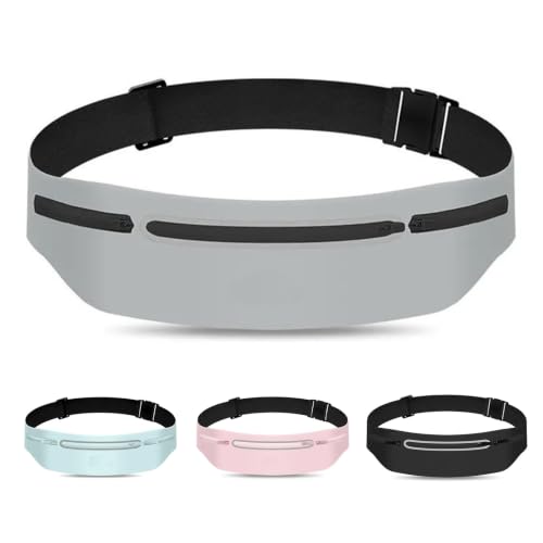 Running Belt for Men Women Waterproof Reflective Fanny Packs - color: Grey